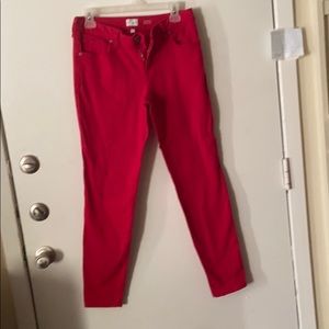 Red jeggings